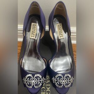 Badgley Mischka Salsa Royal Purple Plum Heels